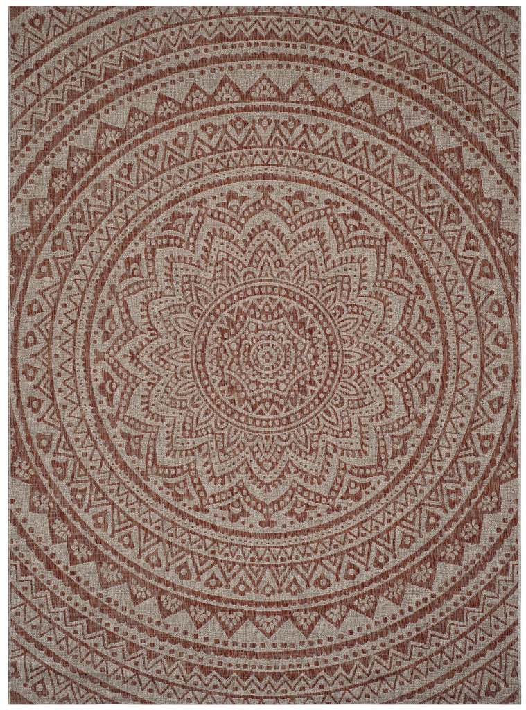Safavieh Courtyard Rug Collection CY8734-36512 - Light Beige / Terracotta