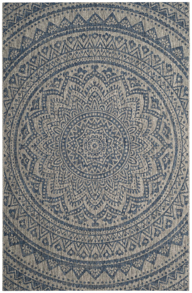 Safavieh Courtyard Rug Collection CY8734-36812 - Light Grey / Blue