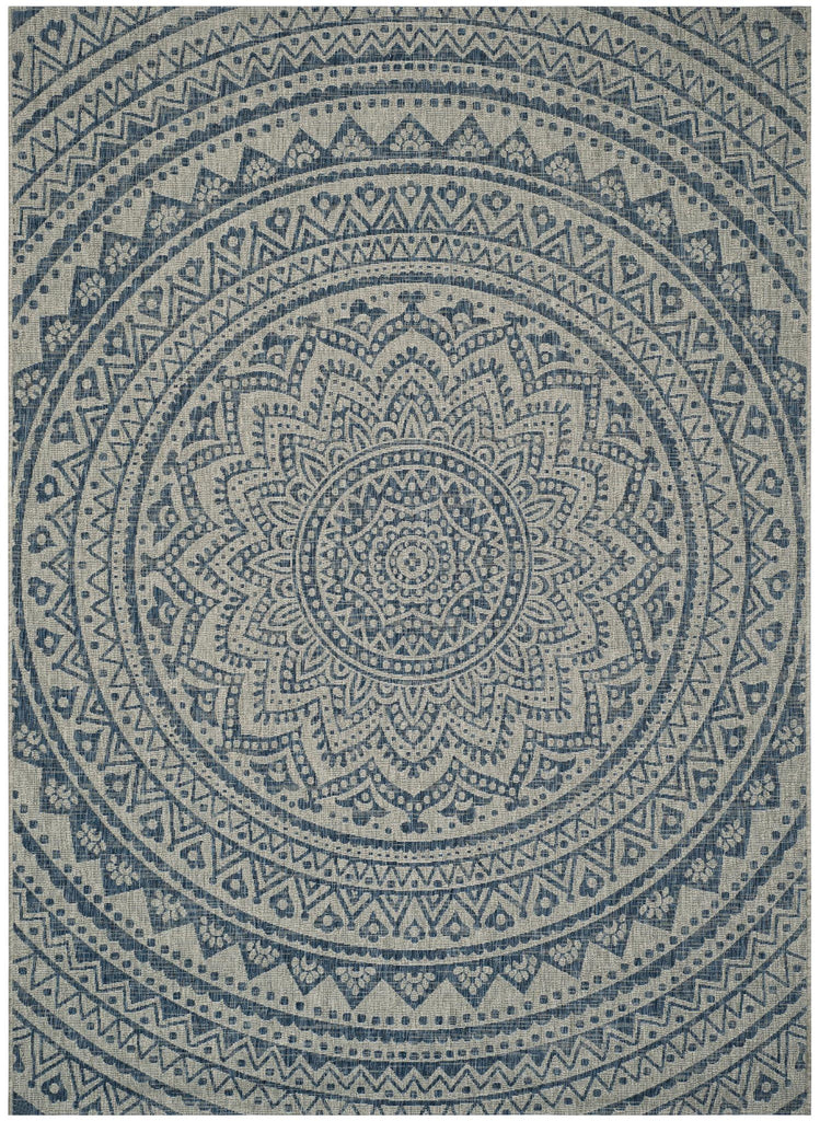 Safavieh Courtyard Rug Collection CY8734-36812 - Light Grey / Blue