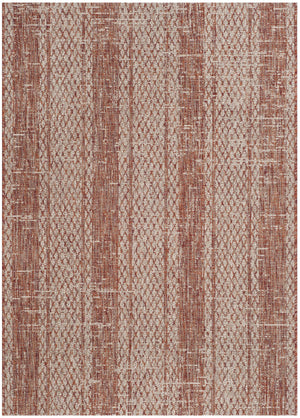 Contemporary Area Rug, CY8736-36512, 120 X 180 cm in Light Beige / Terracotta