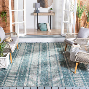 Safavieh Courtyard Rug Collection CY8736-37212 - Light Grey / Teal