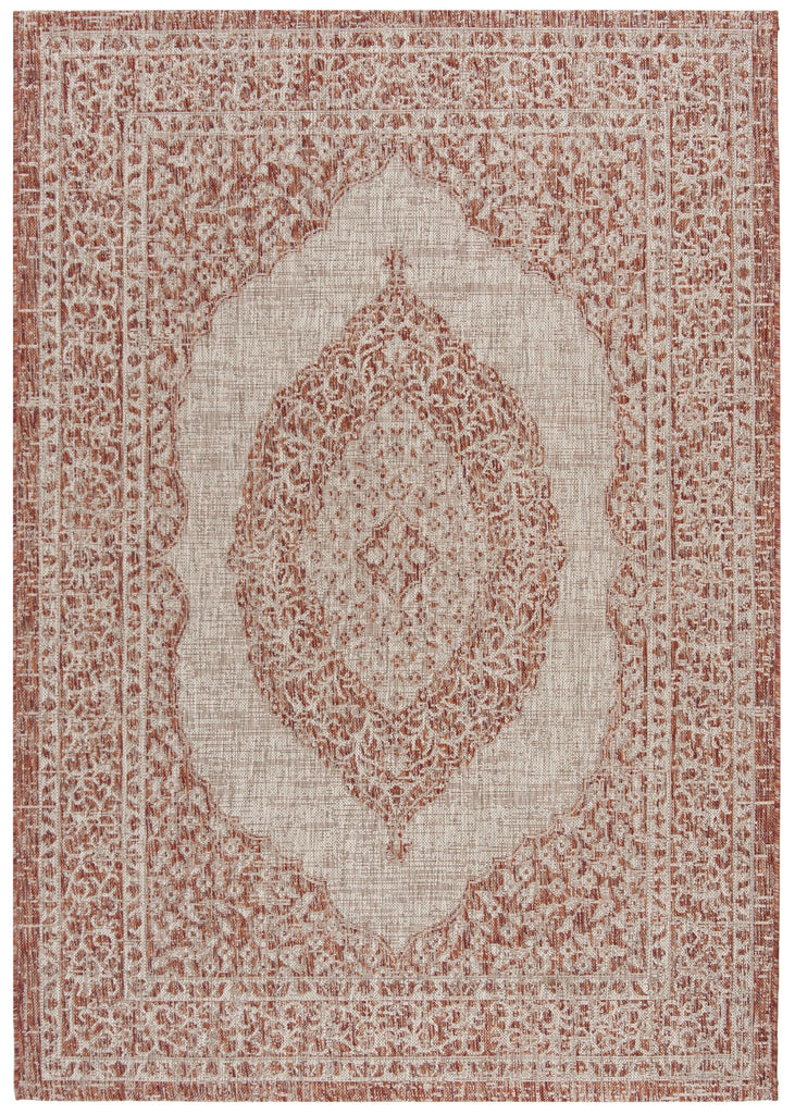 Contemporary Area Rug, CY8751-36512, 160 X 230 cm in Light Beige / Terracotta
