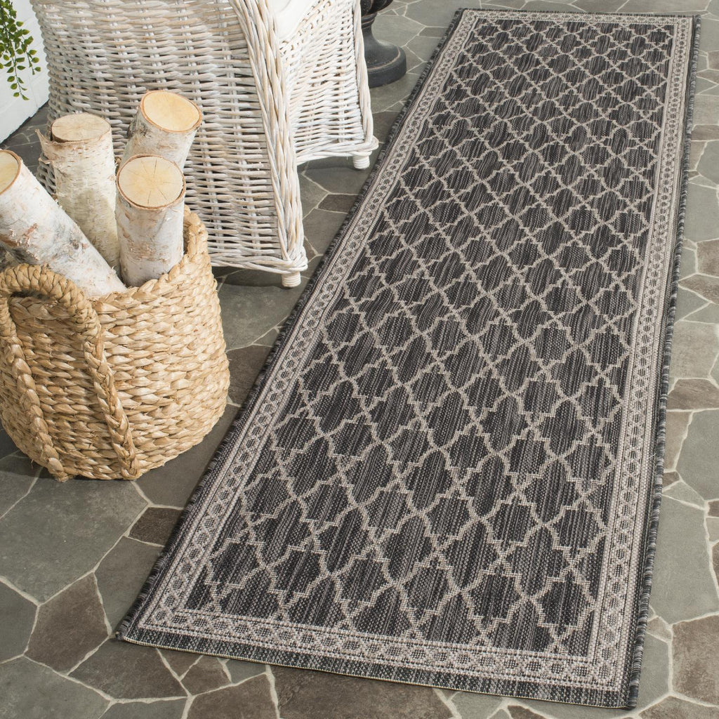 Safavieh Courtyard Rug Collection CY8871-36621 - Black / Beige