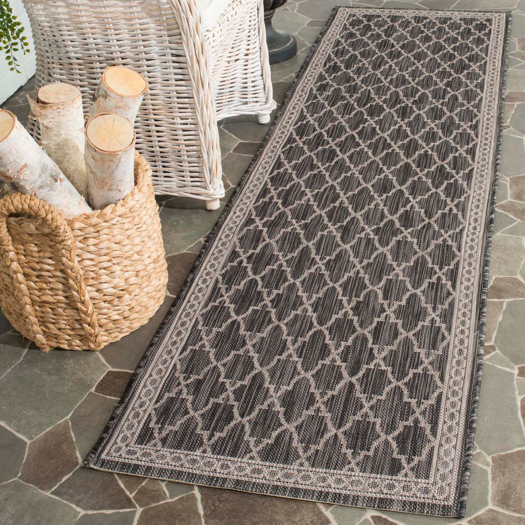 Safavieh Courtyard Rug Collection CY8871-36621 - Black / Beige