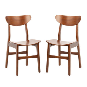 Safavieh Lucca Retro Dining Chair-Walnut (Set of 2)