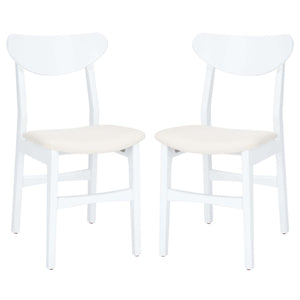 Safavieh Lucca Retro Dining Chair - White / White