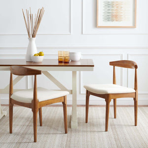 Safavieh Lionel Retro Dining Chair - Walnut / White