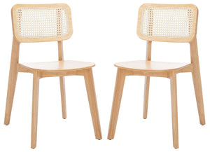 Safavieh Luz Cane Dining Chair (Set of 2) - Natural