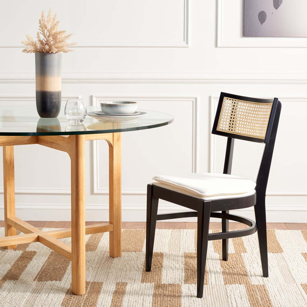 Safavieh Galway Cane Dining Chair - Black / Natural