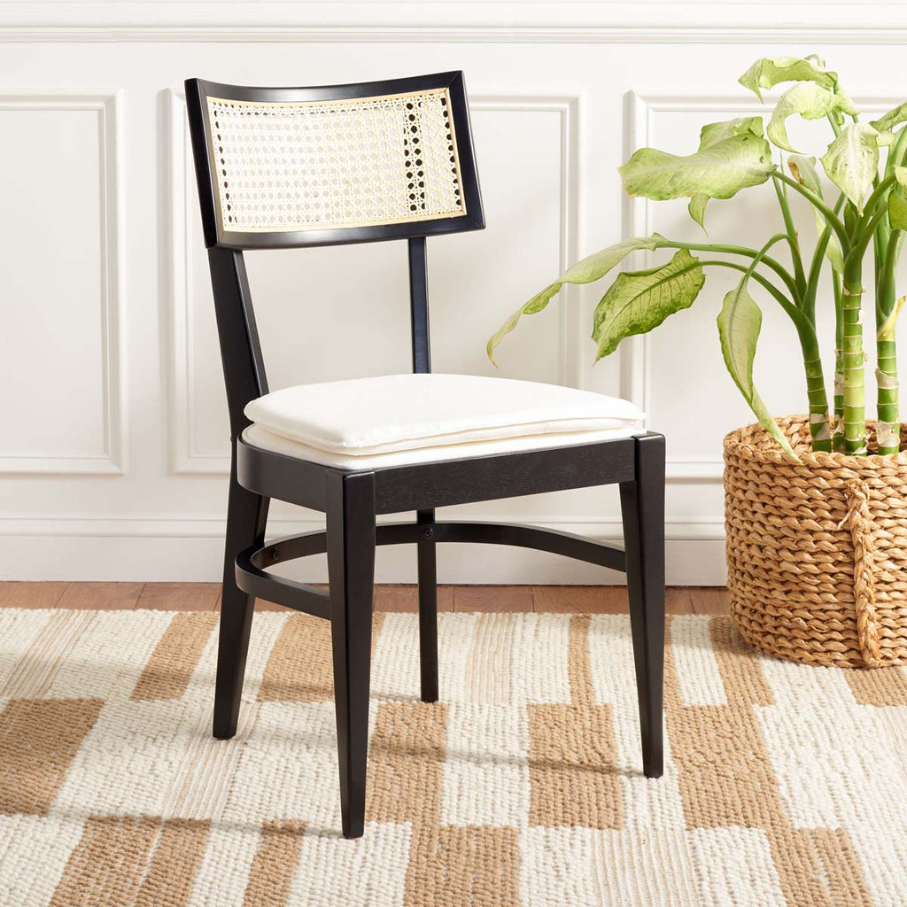 Safavieh Galway Cane Dining Chair - Black / Natural