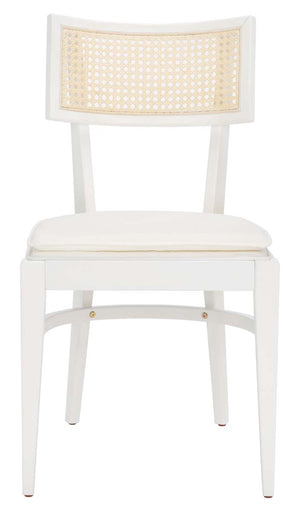 Safavieh Galway Cane Dining Chair - White / Natural
