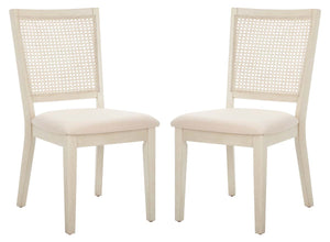 Safavieh Margo Dining Chair - White Washed/Beige