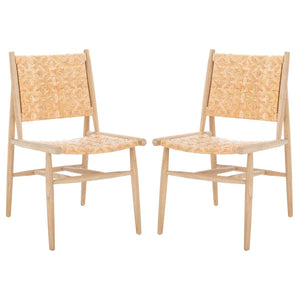 Safavieh Adira Rattan Dining Chair - Natural (Set of 2)