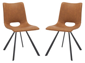 Safavieh Mika Dining Chair (Set of 2) - Cigar Brown