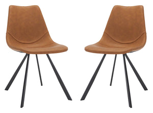 Safavieh Kayne Dining Chair (Set of 2) - Cigar Brown