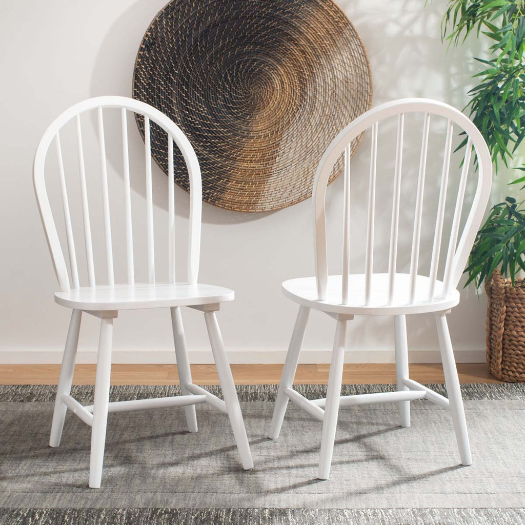 Safavieh Camden Spindle Back Dining Chair-White (Set of 2)