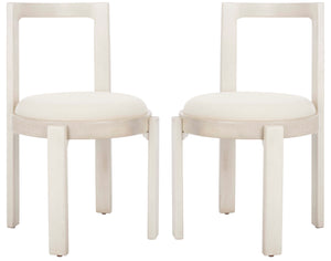 Safavieh Estes Round Dining Chair (Set of 2) - White
