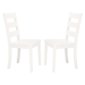 Safavieh Silio Ladder Back Dining Chair-White (Set of 2)