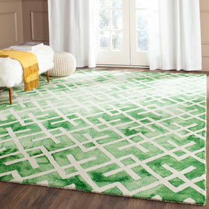 Safavieh Dip Dye Rug Collection DDY677Q - Green / Ivory