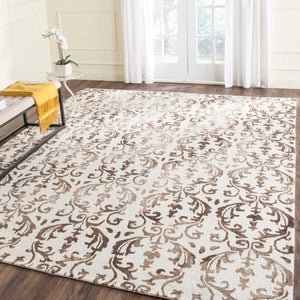 Safavieh Dip Dye Rug Collection DDY689B - Ivory / Chocolate