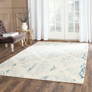 Safavieh Dip Dye Rug Collection DDY720Q - Ivory / Light Blue