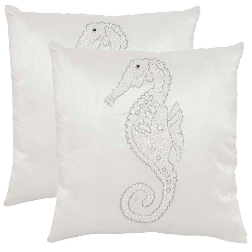 Safavieh Smooching Seahorse  Pillow - Pearlescent