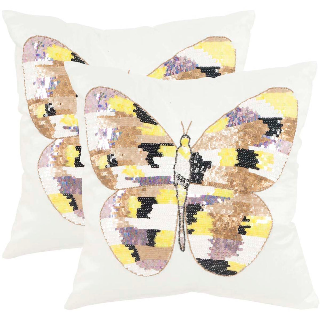 Safavieh Papillon  Pillow - Sdark Greyet Shimmer