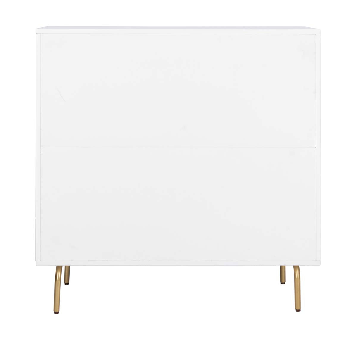 Safavieh Genevieve 3-Drawer Dresser, White/Walnut Safavieh Genevieve 3-Drawer Dresser, White/Walnut