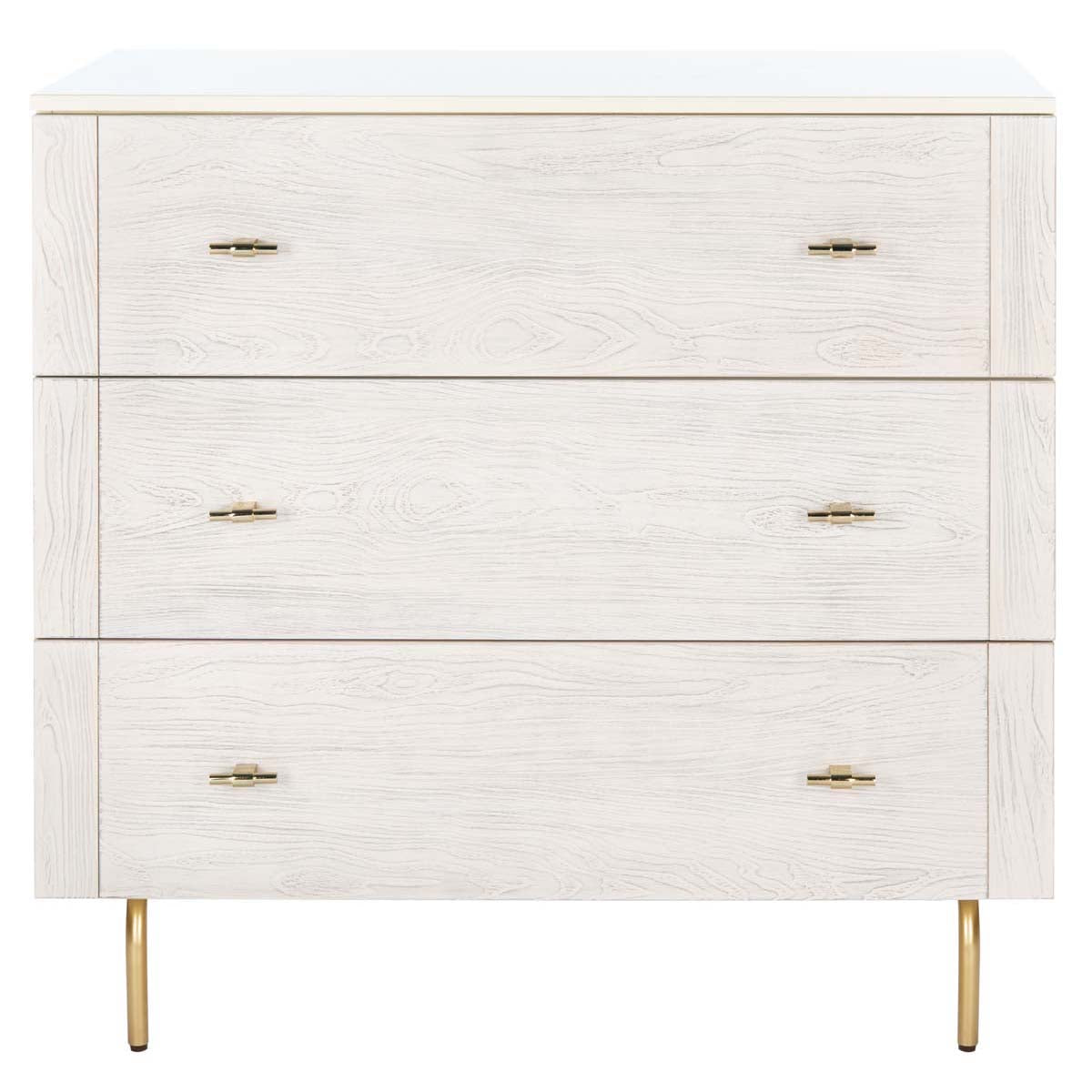 Safavieh Genevieve 3 Drawer Dresser - Cream/White Washed Safavieh Genevieve 3 Drawer Dresser - Cream/White Washed