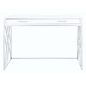 Safavieh Elaine 1 Drawer Desk - White/Silver