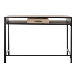 Safavieh Alan 1 Shelf Desk With Drawer - Rustic Brown/Black