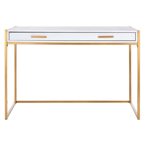 Safavieh Elodie 1 Drawer Desk - White/Gold