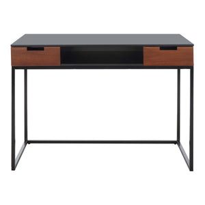 Safavieh Vance 2 Drawer 1 Shelf Desk  - Brown/Black