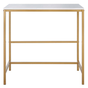 Safavieh Viv Glossy Wooden Desk - White / Gold