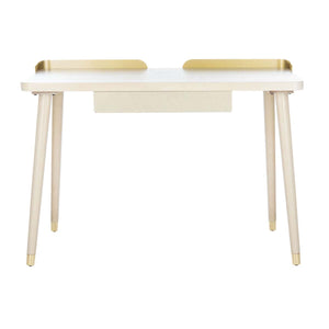 Safavieh Parker 1 Drawer Desk - White Washed/Gold