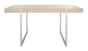 Safavieh Cael Dining Table - Sand / Silver