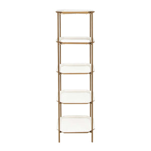 Safavieh Sylvie 5 Tier Etagere - White/Brass