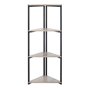 Safavieh Logan 4 Tier Corner Bookshelf - Light Grey Oak/Black