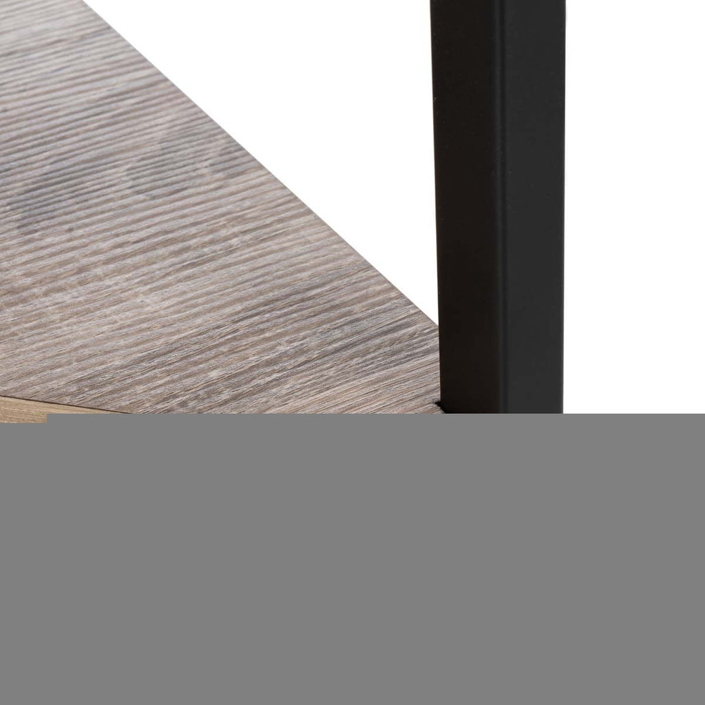 Safavieh Logan 4 Tier Corner Bookshelf - Light Grey Oak/Black