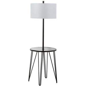 Safavieh Ciro 58 Inch H Floor Lamp Side Table-Black