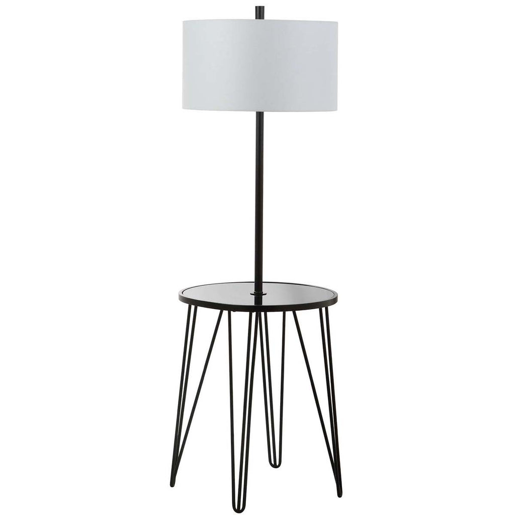 Safavieh Ciro 58 Inch H Floor Lamp Side Table-Black