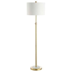 Safavieh Pierson Floor Lamp-Brass Gold/Frost White