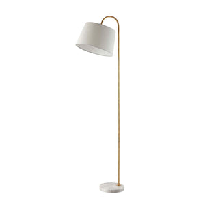 Safavieh Dacey Floor Lamp-Gold Leaf/White