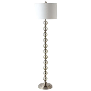 Safavieh Cace Floor Lamp-Nickel/Ivory