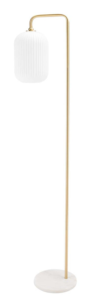 Safavieh Santina Floor Lamp - Gold/White Marble