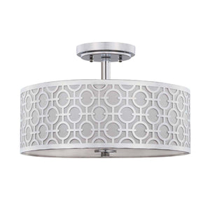 Safavieh Vera Chain Link 3 Light 15.5 Inch Dia Chrome Flush Mount -Chrome
