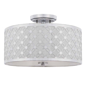 Safavieh Hutch 3 Light 16 Inch Dia Chrome Flush Mount -Chrome