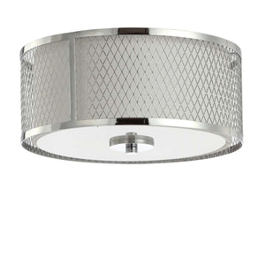 Safavieh Braydon Flush Mount-Chrome/White