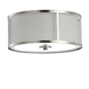 Safavieh Eldon Flush Mount-Nickel/White
