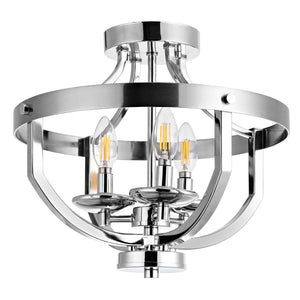 Safavieh Vanda Flush Mount-Nickel Brass
